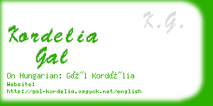 kordelia gal business card